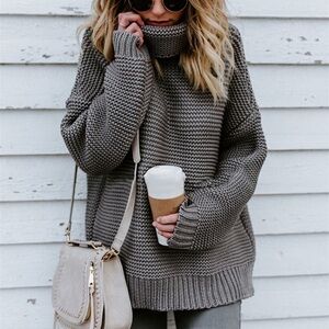 Knit Turtleneck Sweater